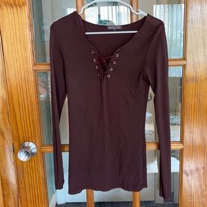 Aerie lace up long sleeve